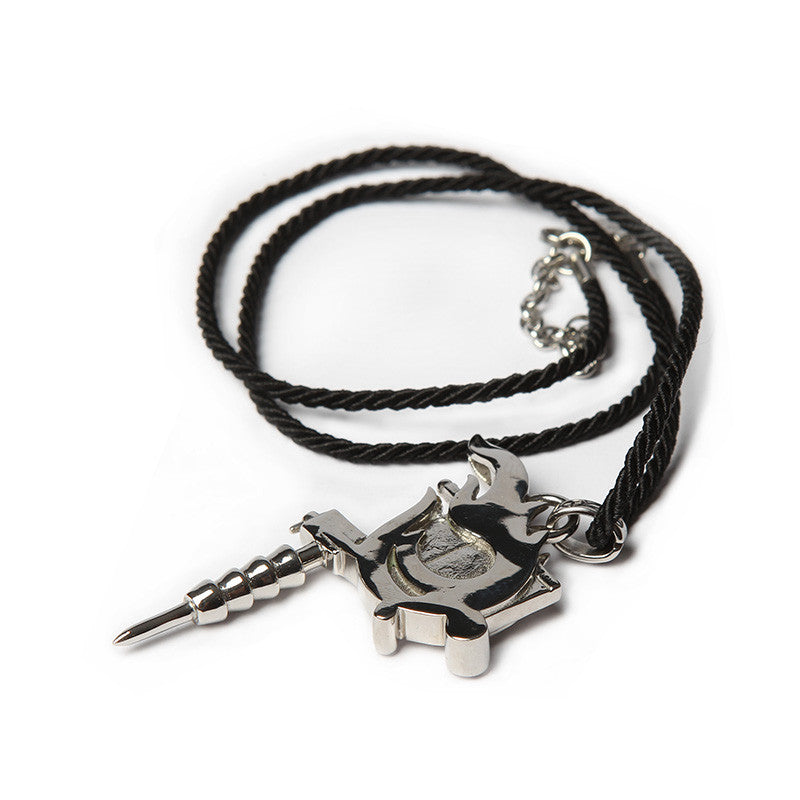 TATTOO MACHINE PENDANT & SILK NECKLACE SET [C]